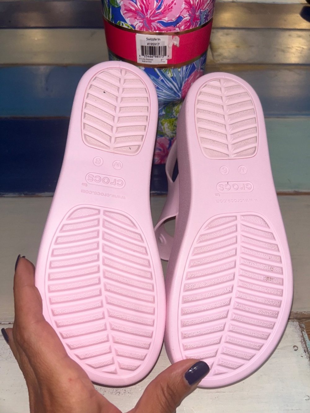NWT Crocs Brooklyn 4U Pink Milk Platform Sandals Women’s 6 - Picture 7 of 7